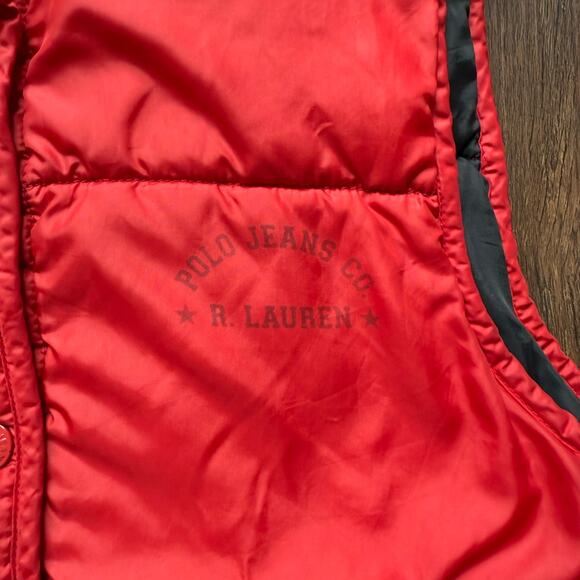 Polo Jeans Co Ralph Lauren Red Puffer Vest Women’s Medium 90s Y2K - Picture 12 of 12